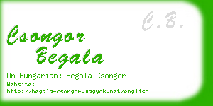 csongor begala business card